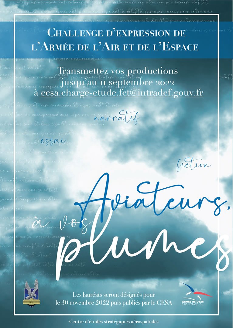 Affiche de la 2e édition du concours d’écriture « Les plumes de l’Air »