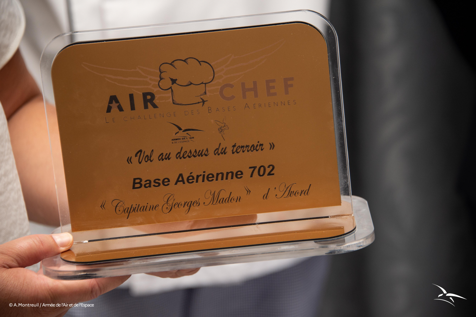 Trophée « AIR CHEF », remis en présence du GCA Jérôme Bellanger.