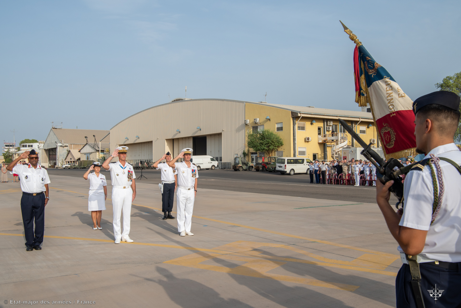Passation de commandement de la BA 188 de Djibouti.