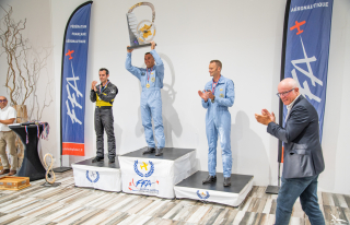 Podium du championnat de France de voltige avec l'Équipe de voltige de l'armée de l'Air et de l'Espace