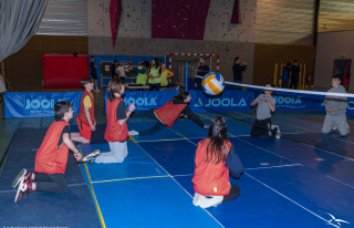 Initiation des élèves au volleyball assis