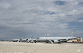 Les A330 MRTT Phénix sur le parking de la BA 125
