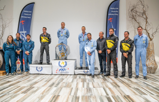 Podium du championnat de France de voltige avec l'Équipe de voltige de l'armée de l'Air et de l'Espace